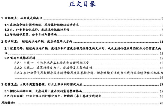 华安策略：从分歧走向共识 继续关注地产链、疫后修复两大方向